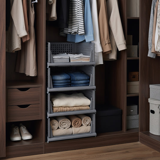 Stackable Multipurpose Wardrobe Organizer for Clothes | Foldable Storage Rack | Homeezify