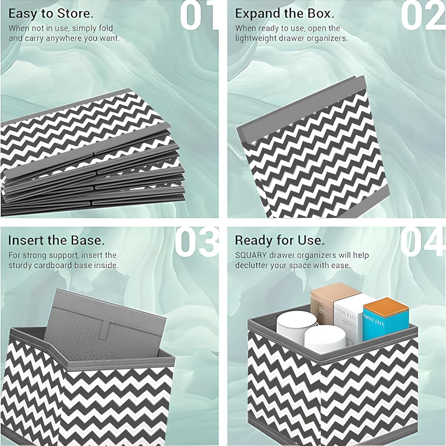 Space-Saving Fabric Storage Box - Image 4
